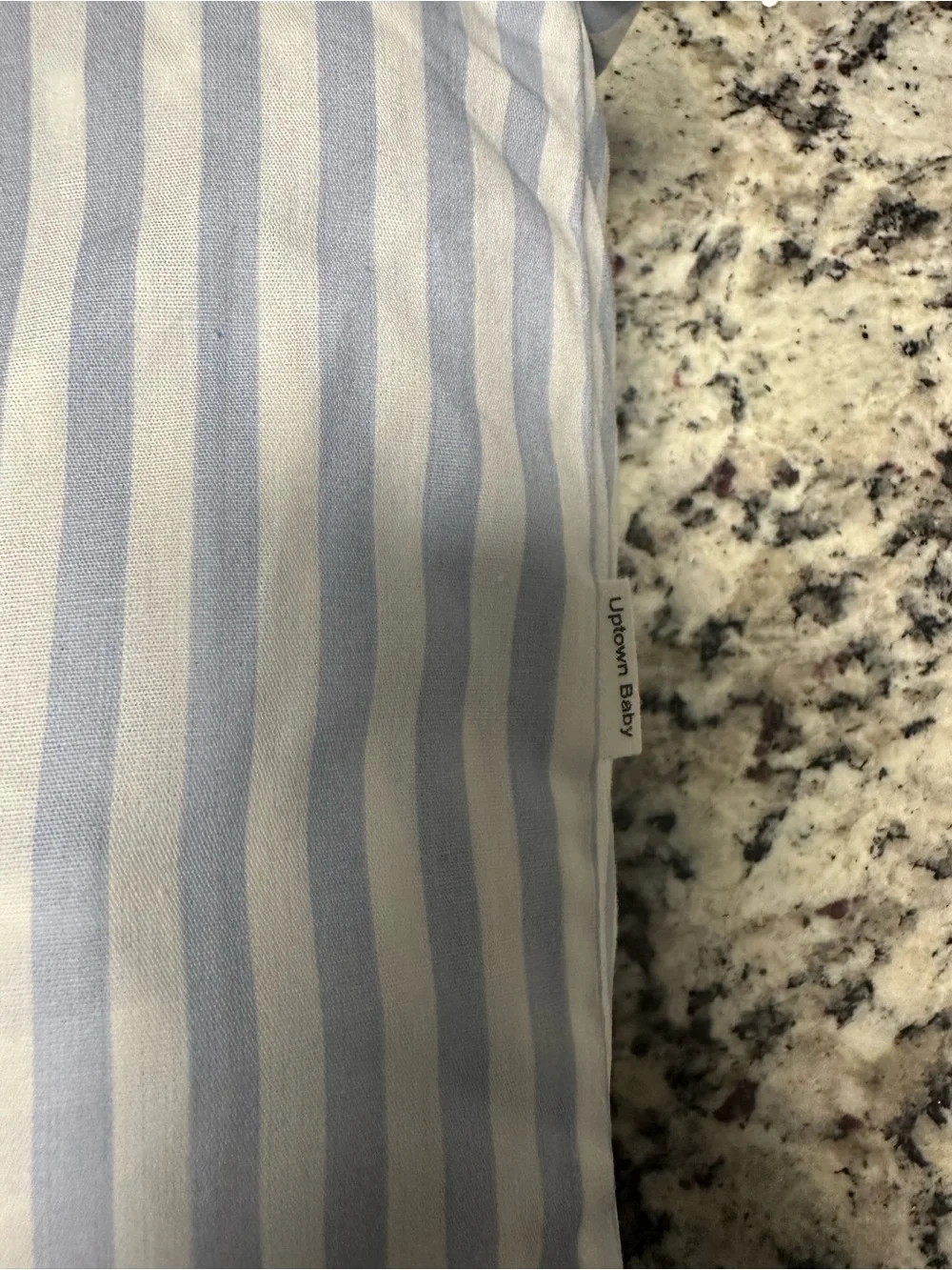1 NEW The Uptown Baby Blue White Stripe 100% Cotton Percale Crib Sheet coastal
